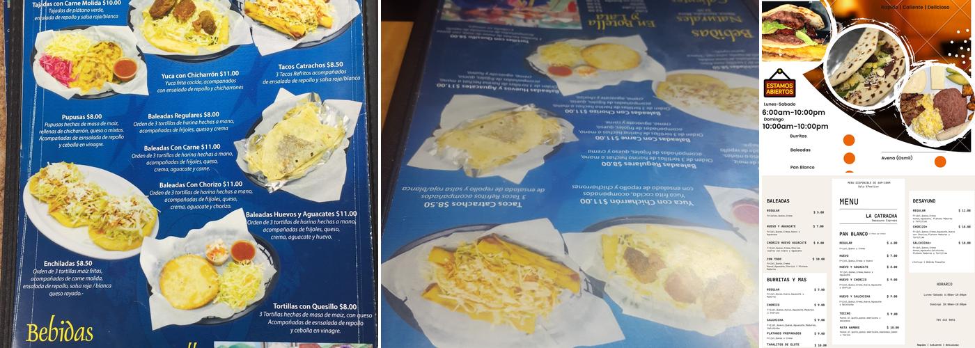 La Catracha Restaurant Menu