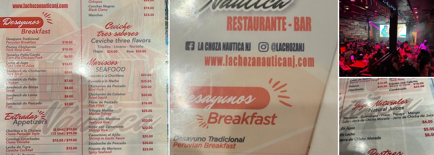 La Choza Náutica Menu