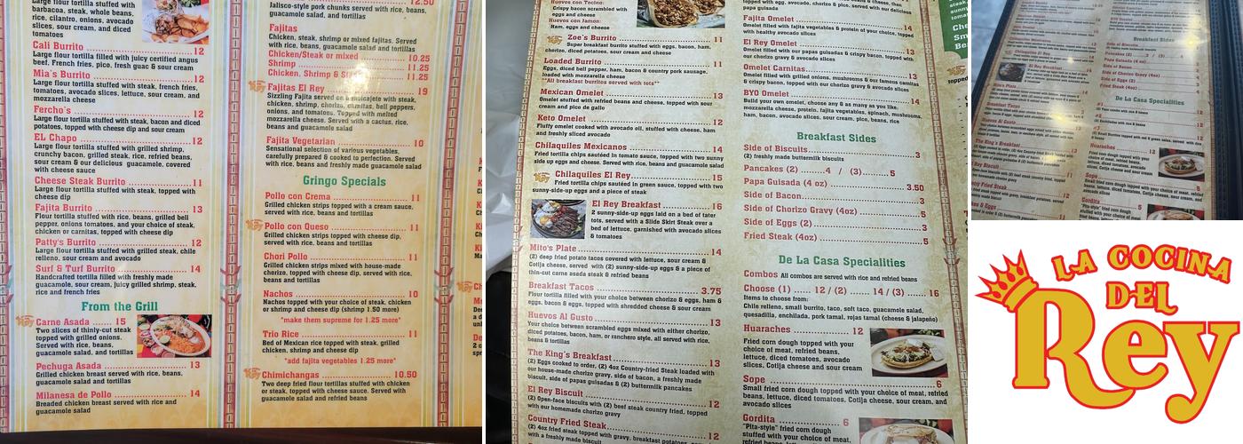 La Cocina Del REY Menu