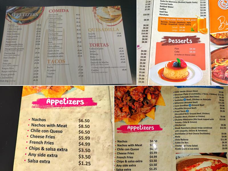 La Cocina de Martha Menu