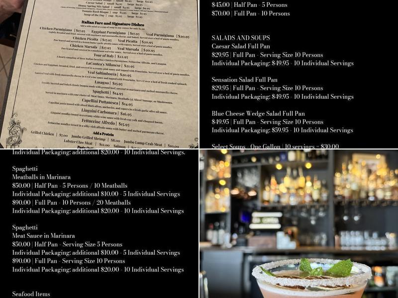 La Contea Italiano Ristorante Menu