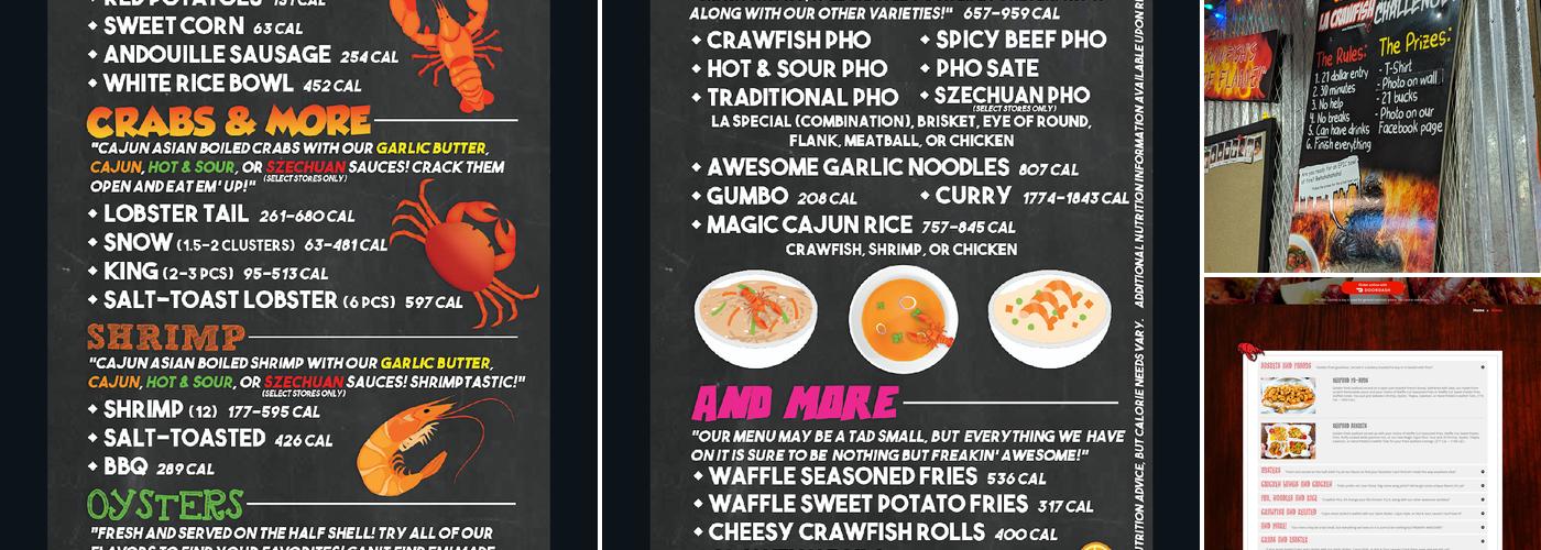LA Crawfish Menu