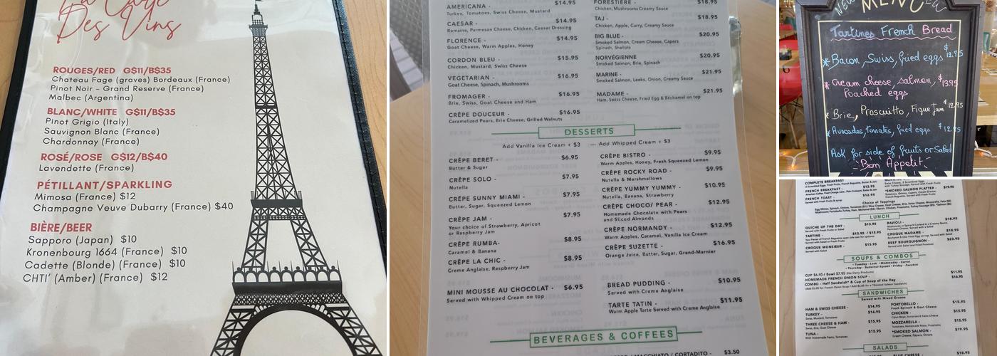 La Crepe Bistro Menu