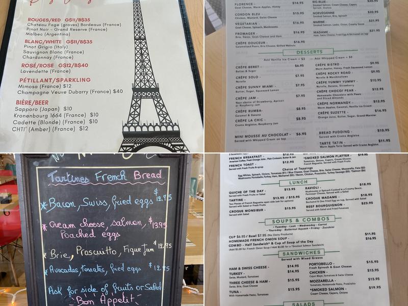 La Crepe Bistro Menu