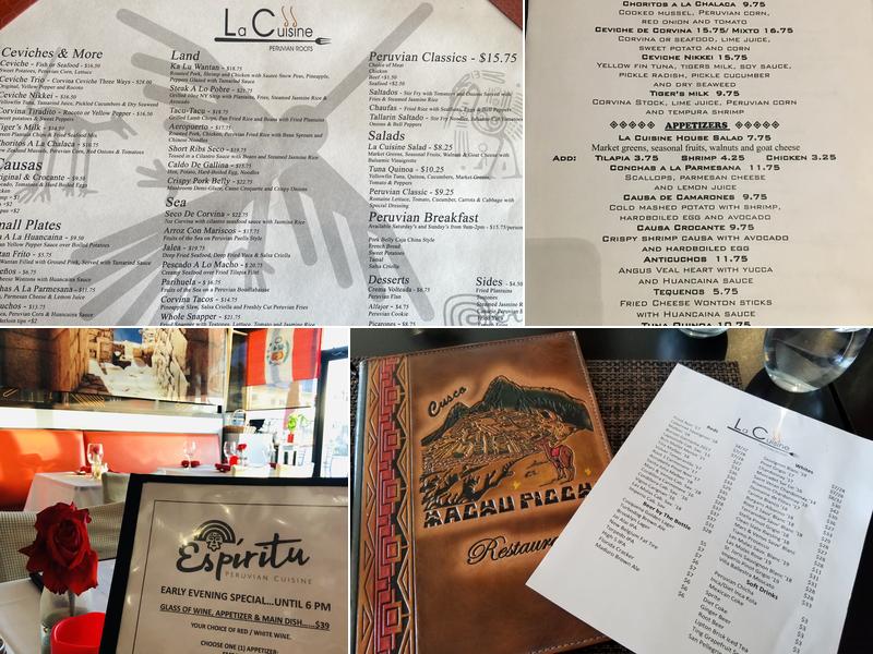 ESPIRITU PERUVIAN CUISINE Menu