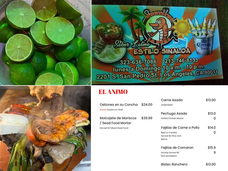 Mariscos La Doña Menu