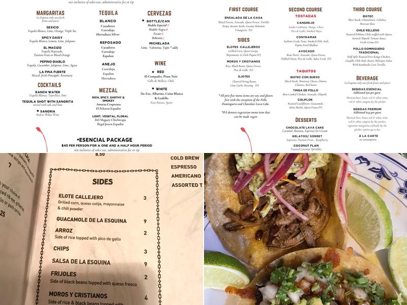 La Esquina Menu