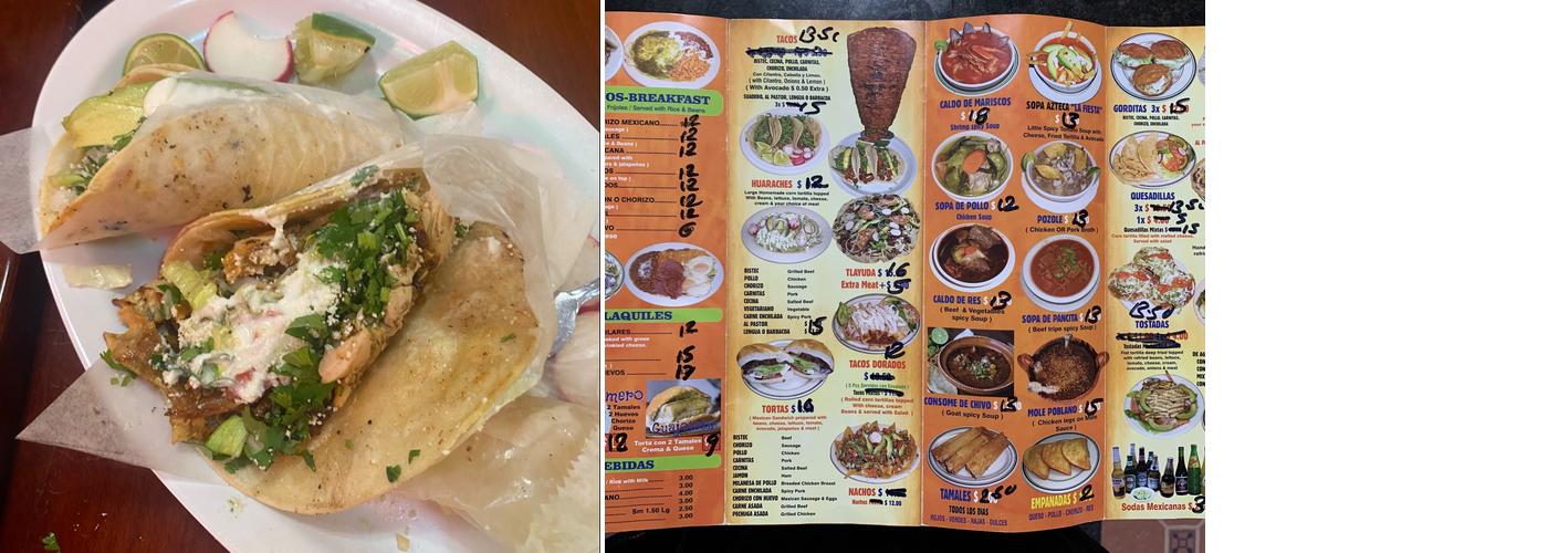 La Fiesta Menu