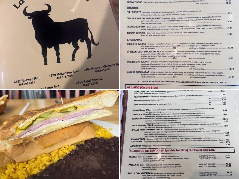 La Fonda Latina Menu