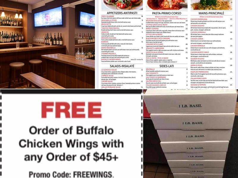 La Gondola Italian Restaurant Menu