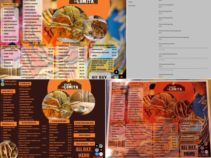 Café La Lomita Menu