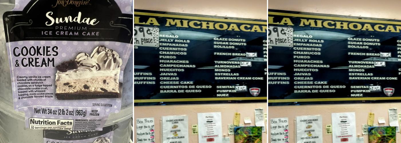Herrejon's Bakery Menu