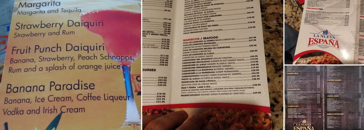 La Nueva España Menu