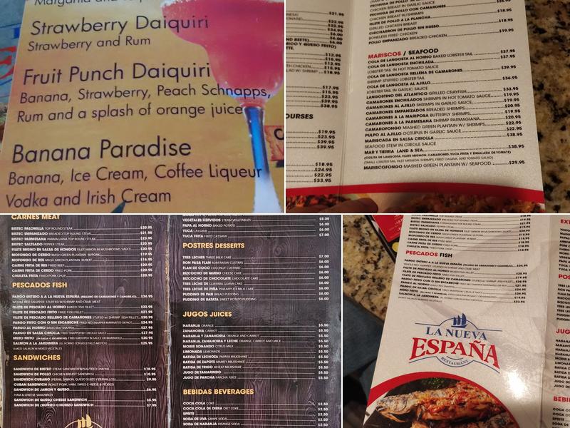 La Nueva España Menu