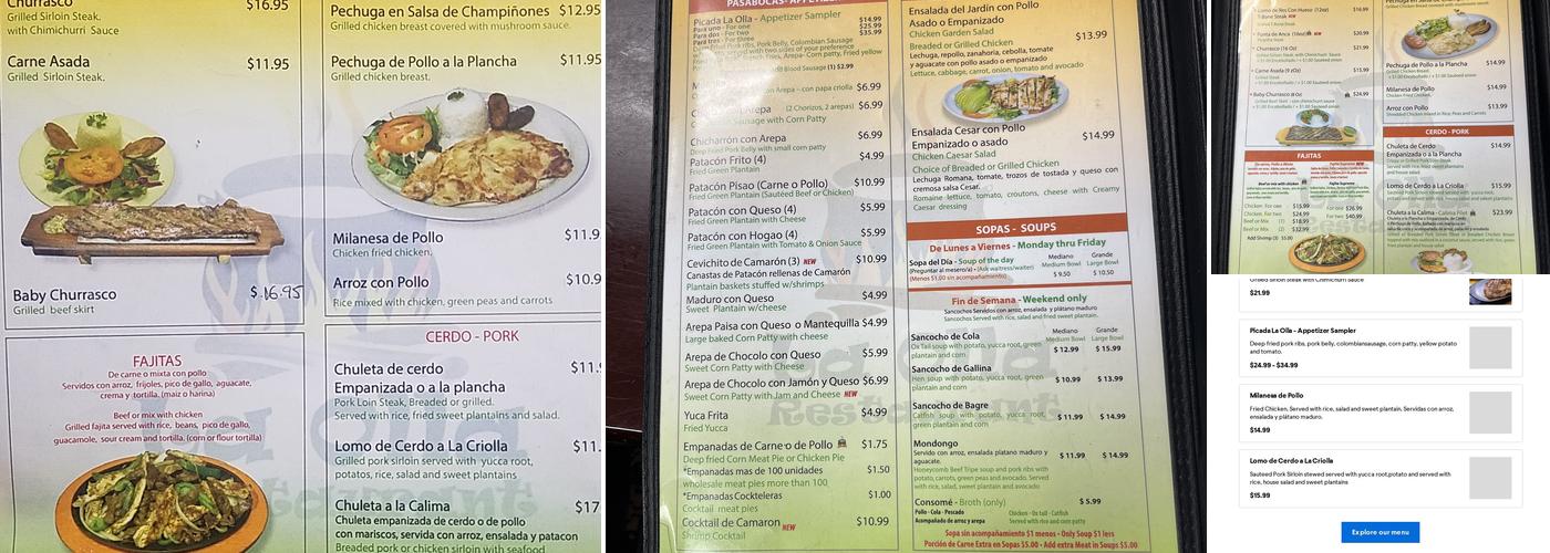 La Olla Menu