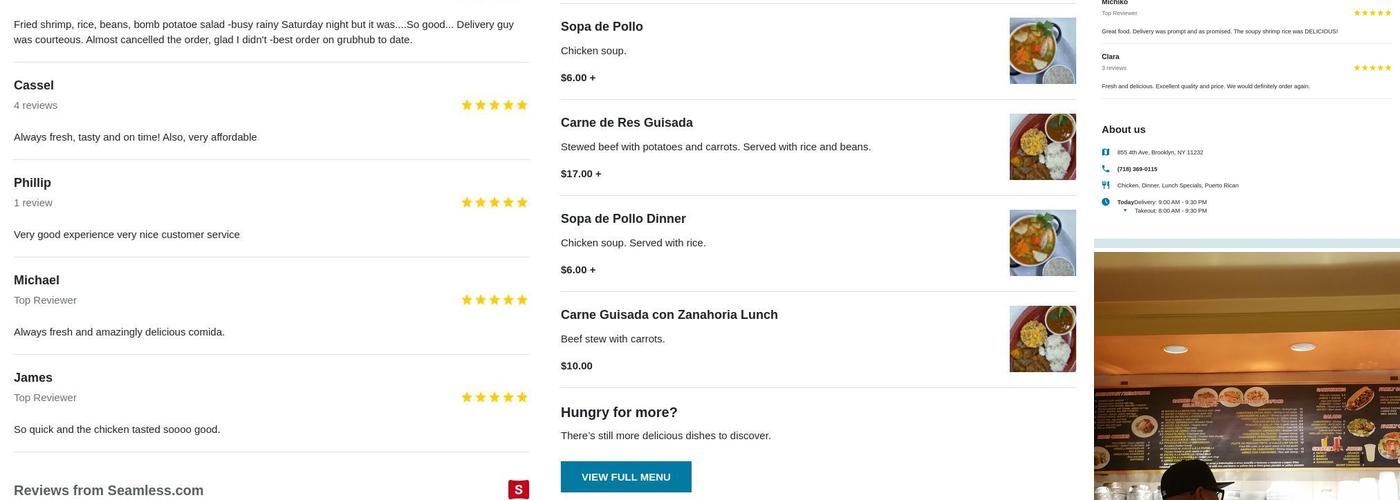 La Parada Menu