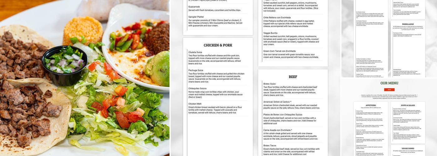 La Parrilla Suiza Menu