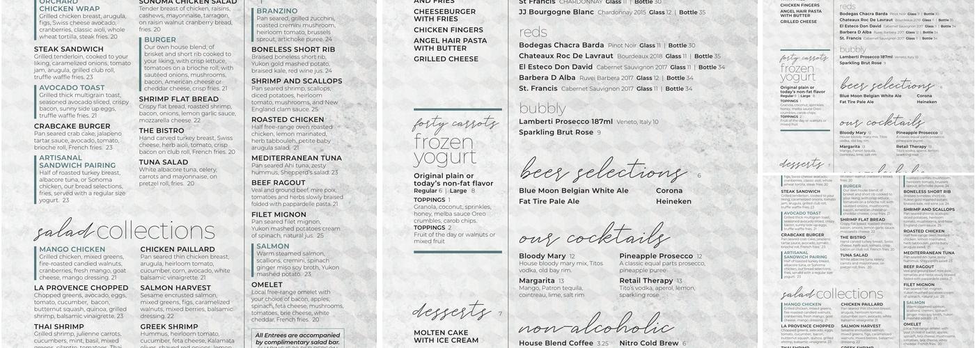 La Provence Menu