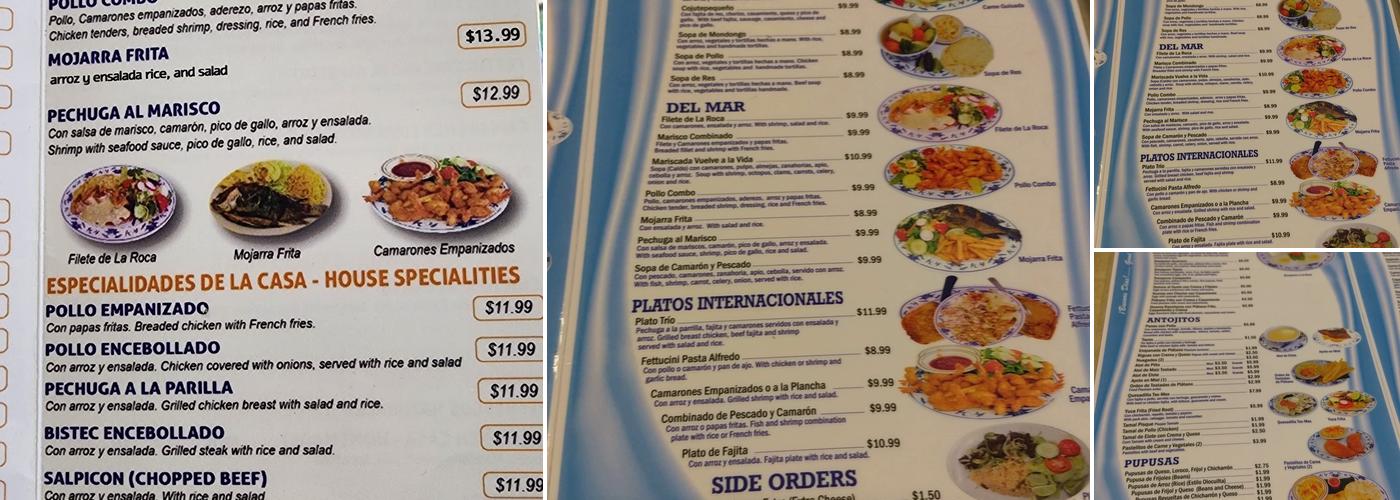 La Roca Menu