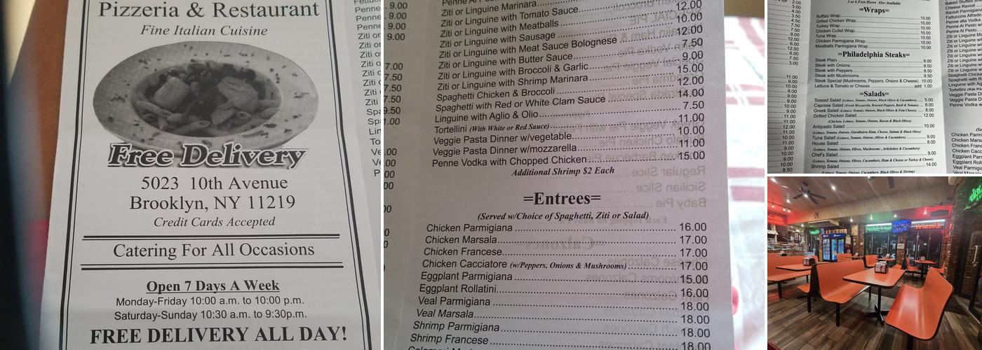 La Strada Pizzeria Menu