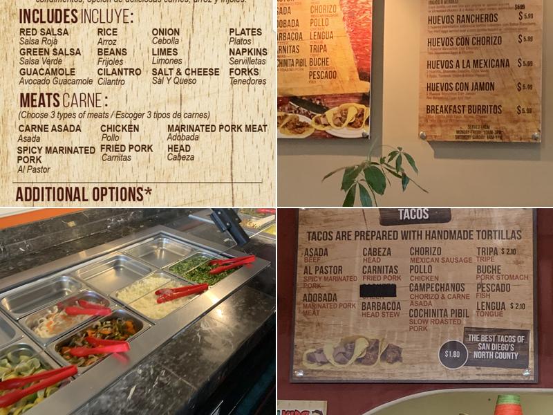 La Takiza - Escondido Menu