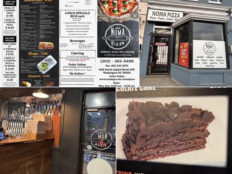 NomA Pizza Menu