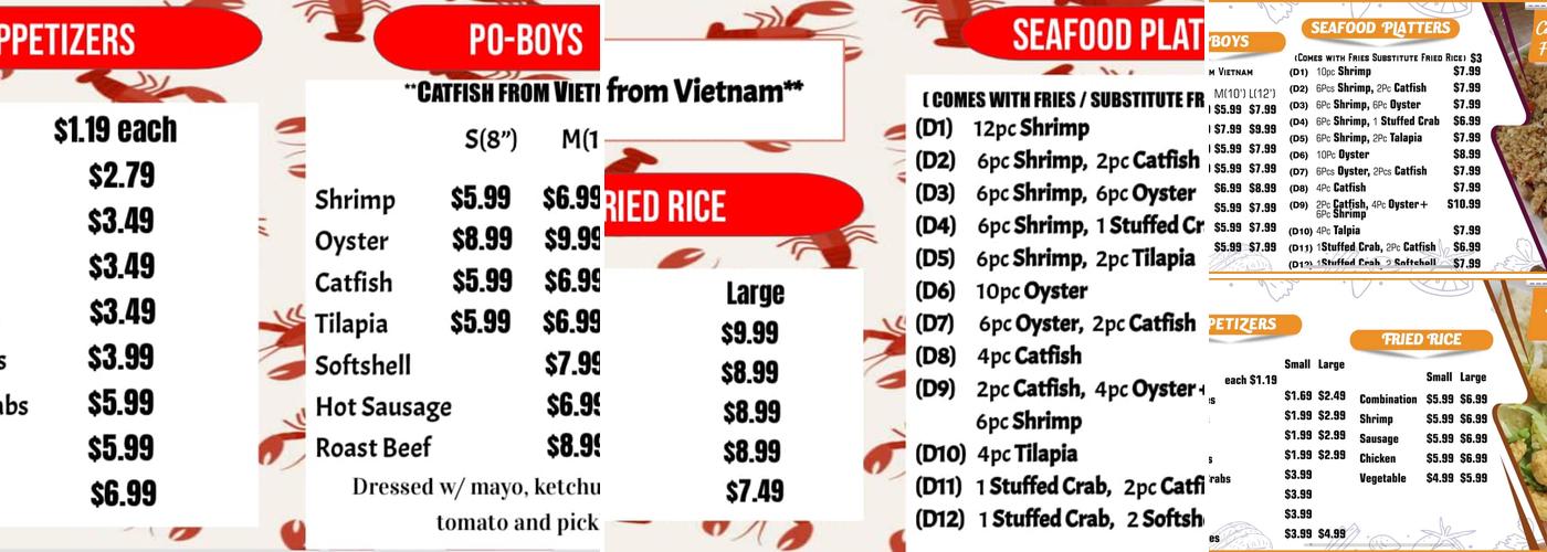 Labama Seafood & Market Menu