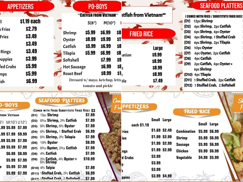 Labama Seafood & Market Menu