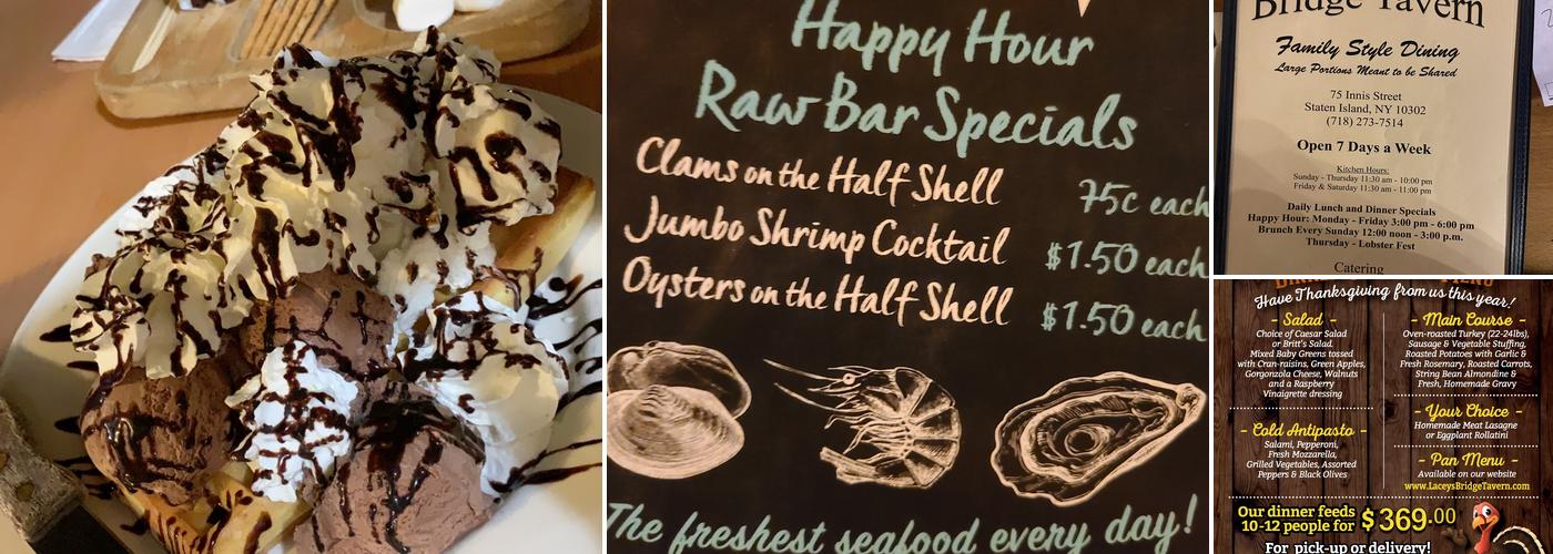 Lacey's Bridge Tavern Menu