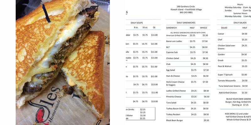 Ladles Soups Downtown Menu