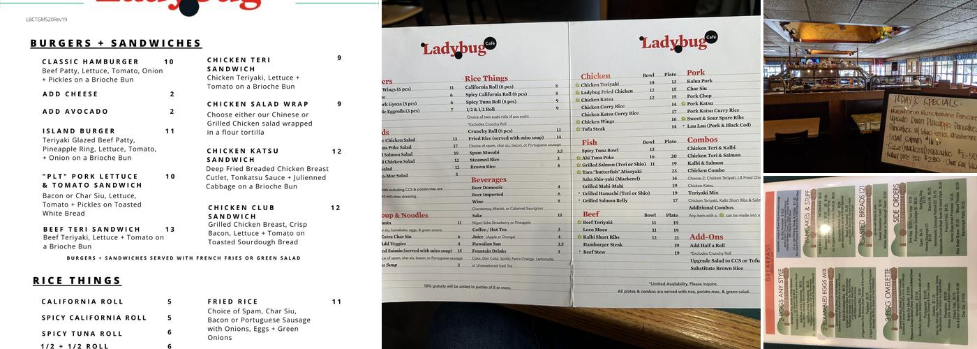 Ladybug Café Menu