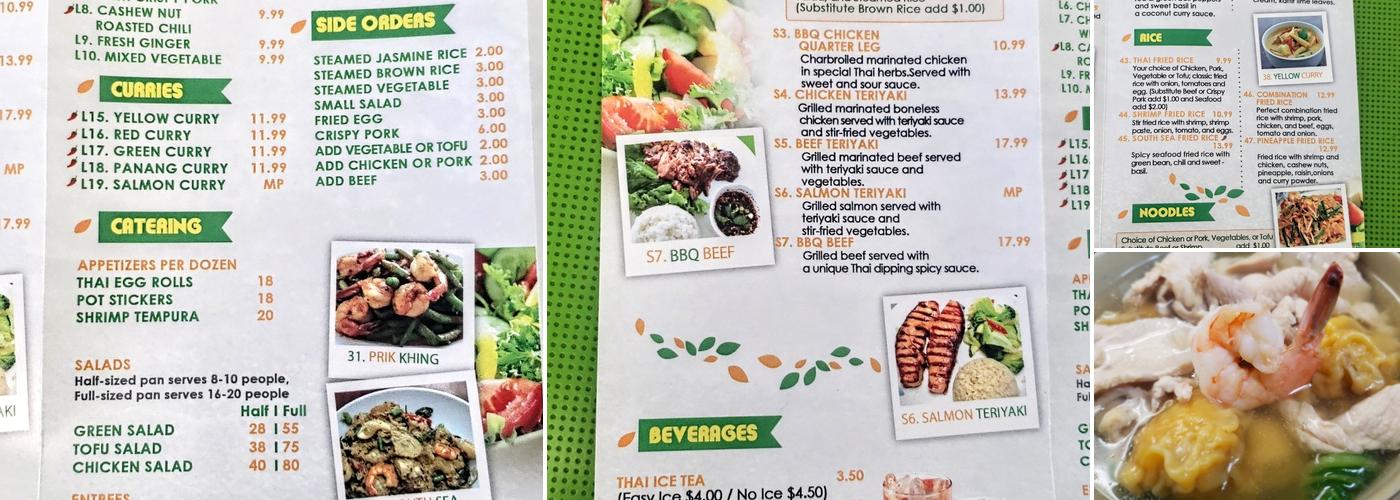 Lamphu Thai Food Menu