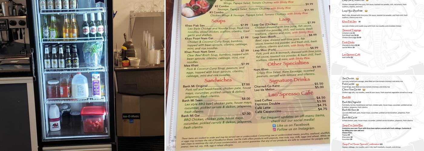 Lao’De Cafe Menu