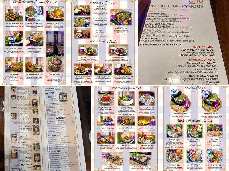 Lao Table Menu