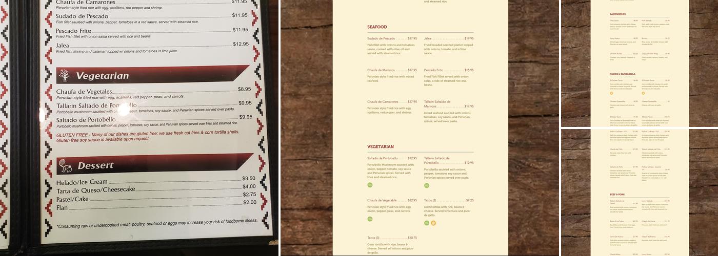 Las Brasa's Menu