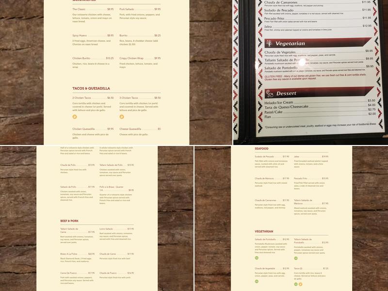 Las Brasa's Menu