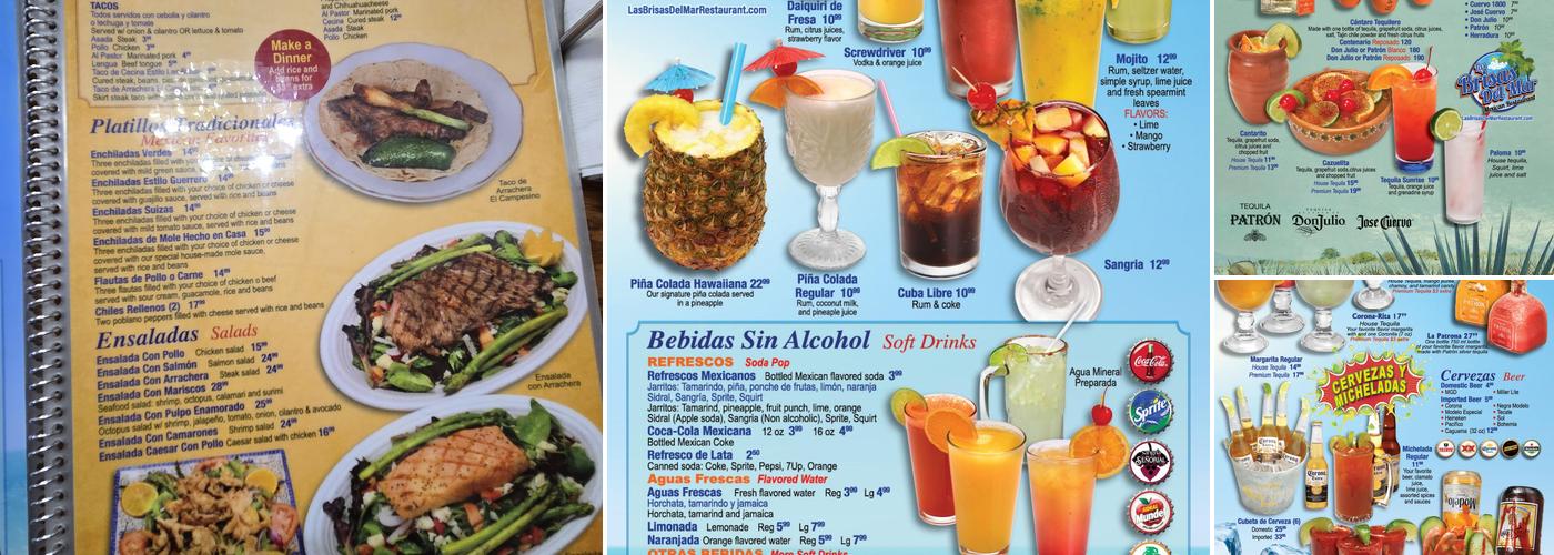 Las Brisas Del Mar Menu