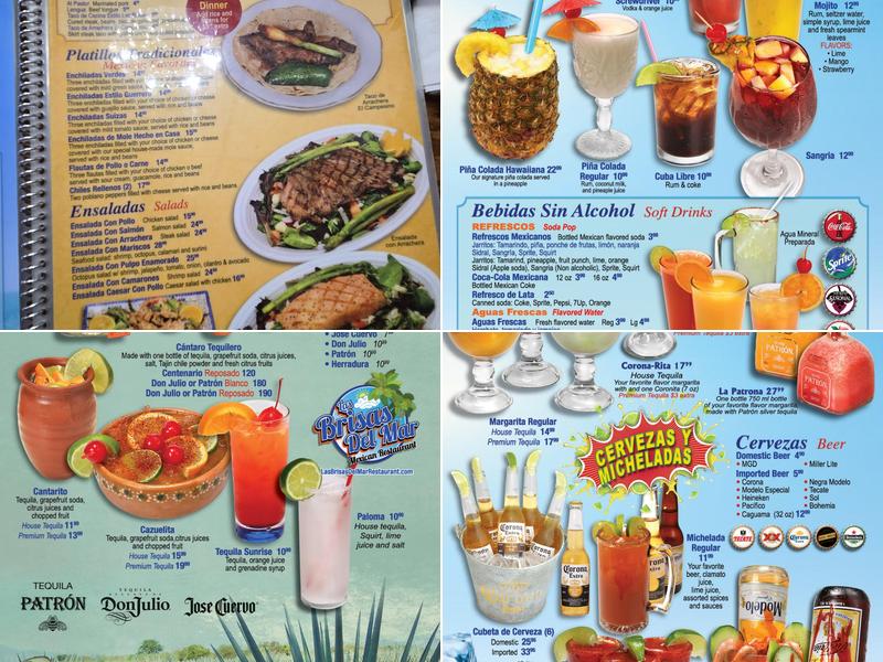 Las Brisas Del Mar Menu