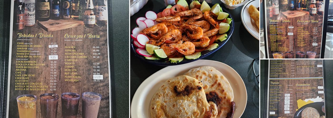 Las Brumas Salvadorian Food Menu