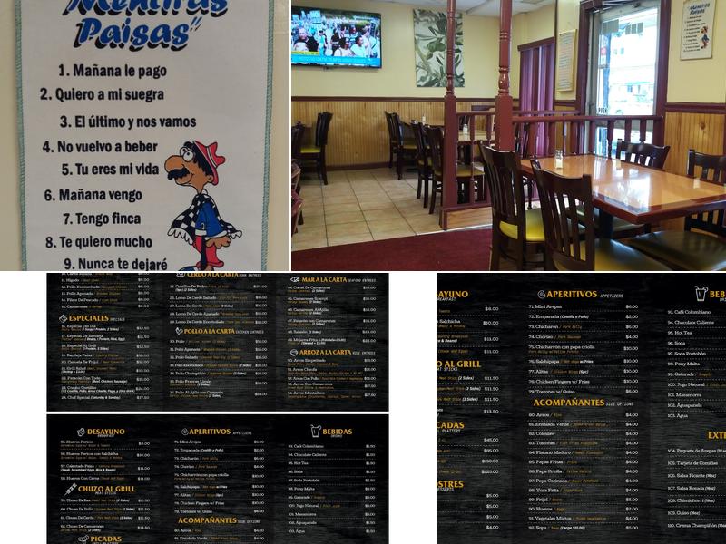 Costillas Colombian Grill CO Menu