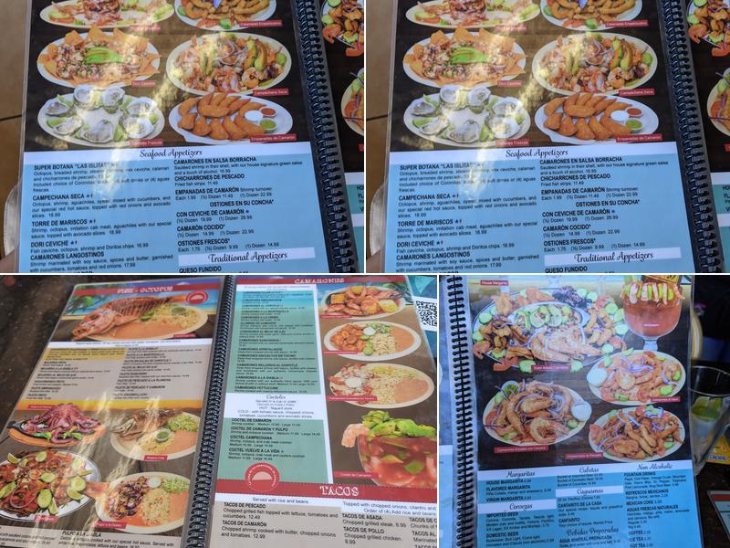 Las Islitas Menu