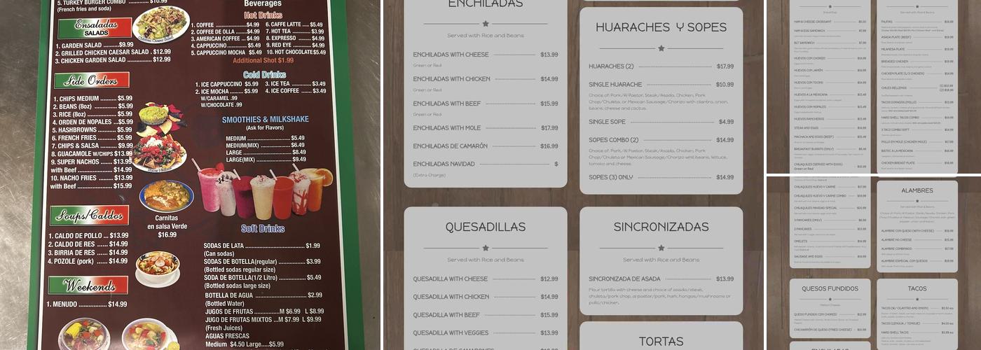Las Ranas Cafe Menu