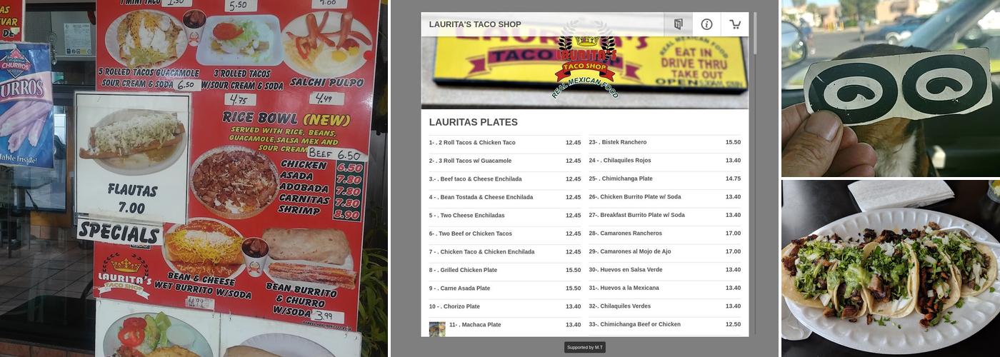 Laurita's Taco shop Menu