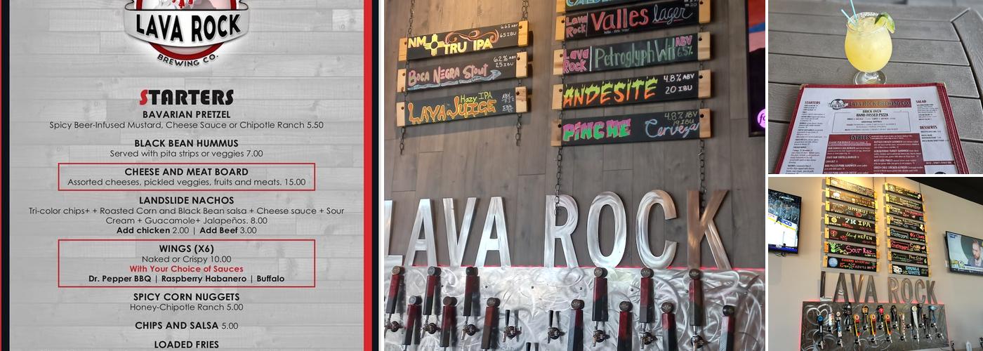 Lava Rock Brewing Co. Menu
