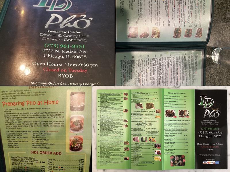 LD Phở Menu