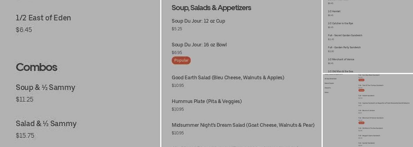 Poulet Chic Restaurant Menu