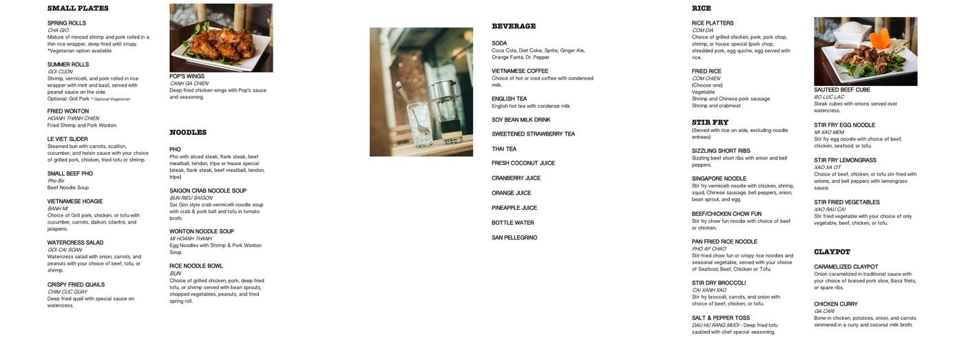 Le Viet Menu