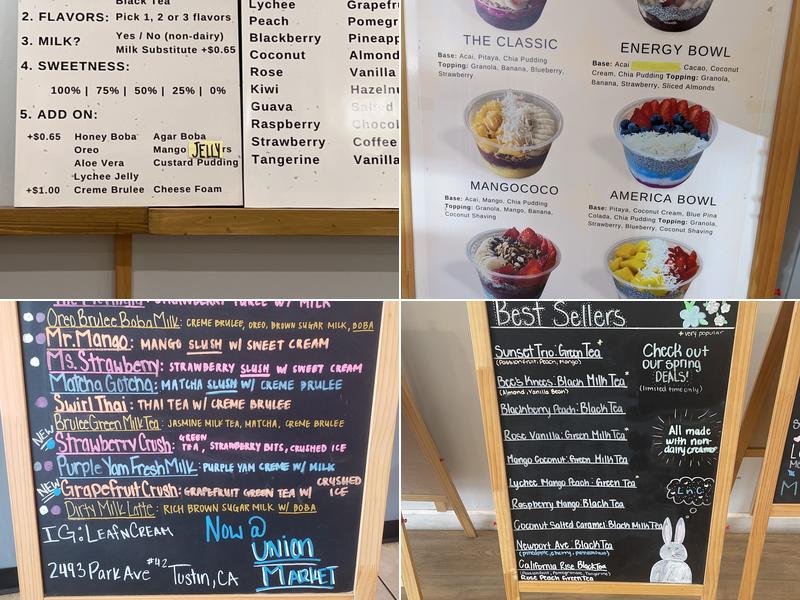Leaf n Cream Menu