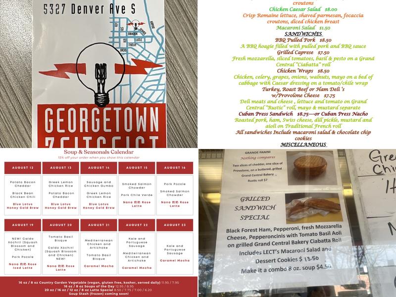 LECT's Soup Stop Menu