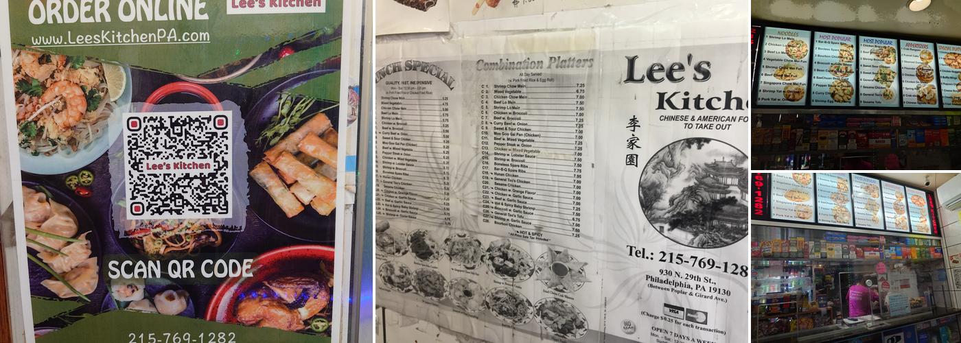 Lee's Kitchen Menu